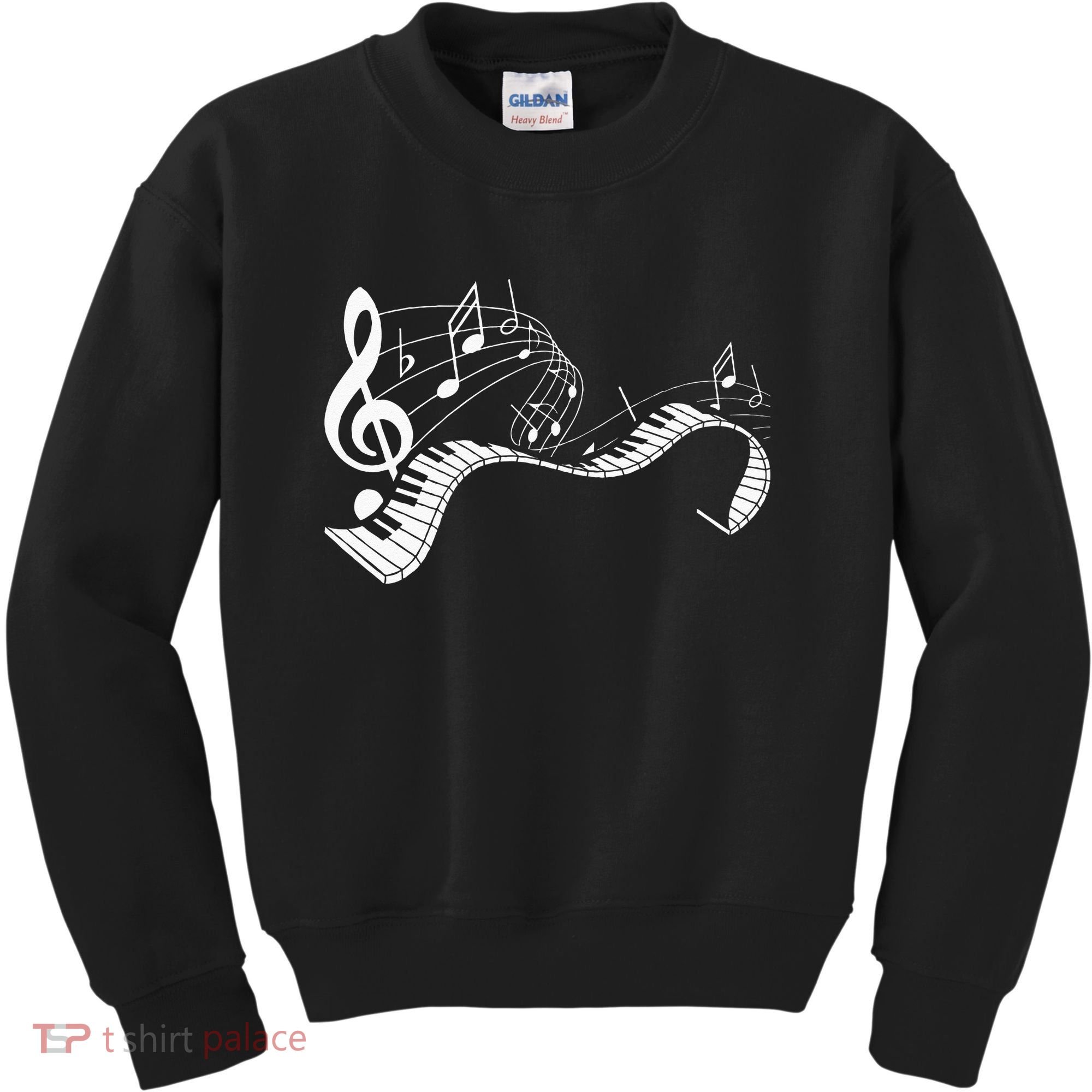 Music Notes Keyboard Pianist Classical Musician Piano Kids Sweatshirt
