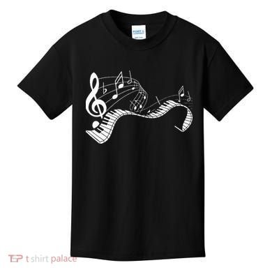 Music Notes Keyboard Pianist Classical Musician Piano Kids T-Shirt