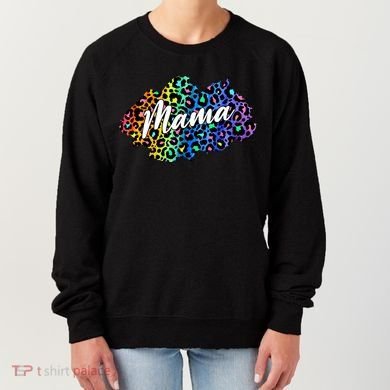 Mama Neon Leopard Print Cute Gift Women's Sweatshirt