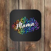 Mama Neon Leopard Print Cute Gift Coaster thumb 0