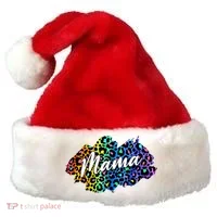 Mama Neon Leopard Print Cute Gift Santa Hat thumb 0