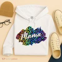 Mama Neon Leopard Print Cute Gift Hoodie thumb 4