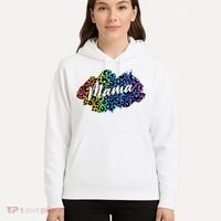 Mama Neon Leopard Print Cute Gift Hoodie thumb 5