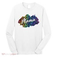Mama Neon Leopard Print Cute Gift Long Sleeve Shirt thumb 0