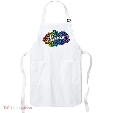 Mama Neon Leopard Print Cute Gift Apron