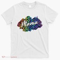 Mama Neon Leopard Print Cute Gift T-Shirt thumb 0