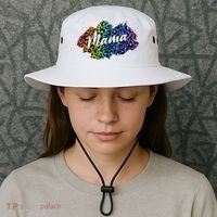 Mama Neon Leopard Print Cute Gift Bucket Hat thumb 3