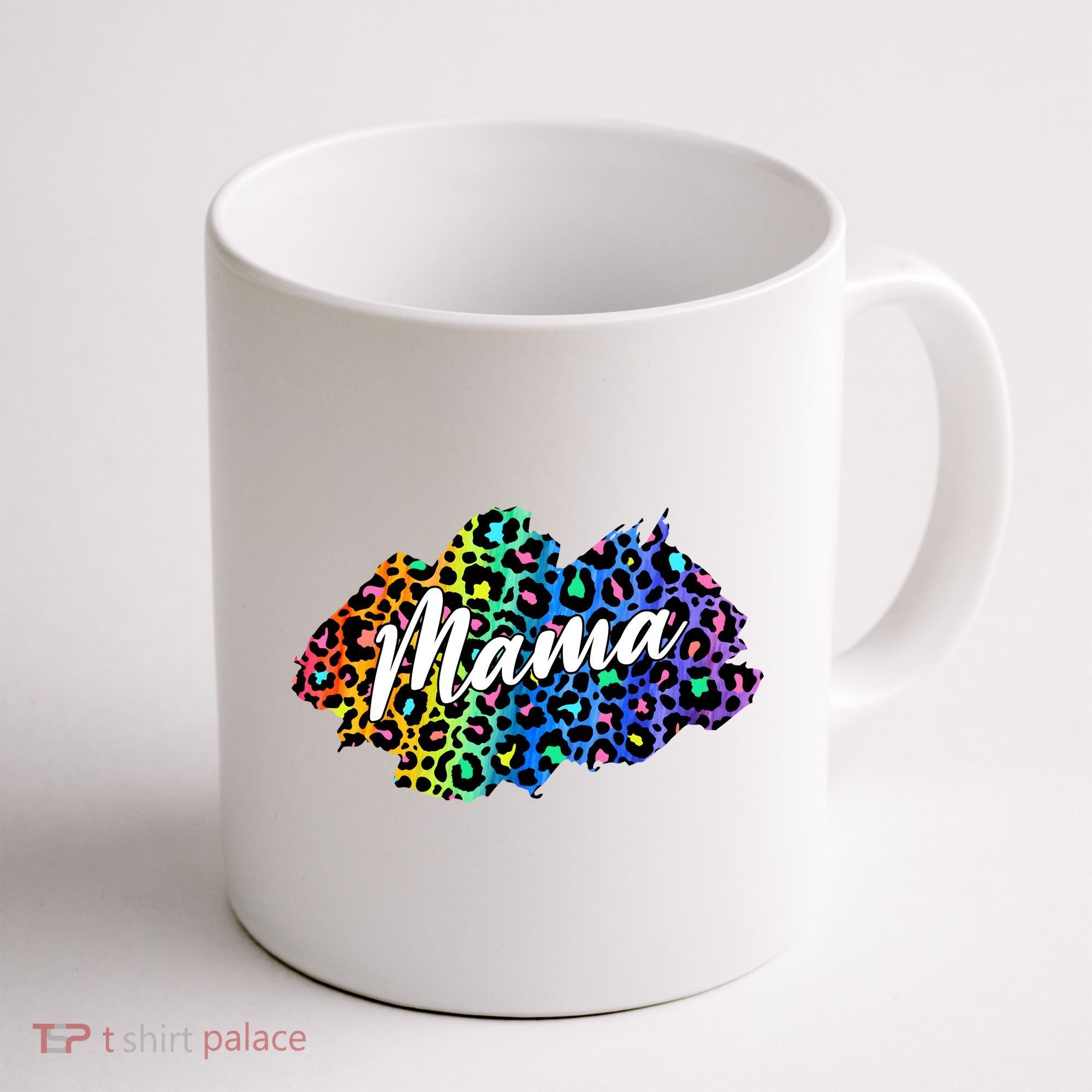 Mama Neon Leopard Print Cute Gift Coffee Mug