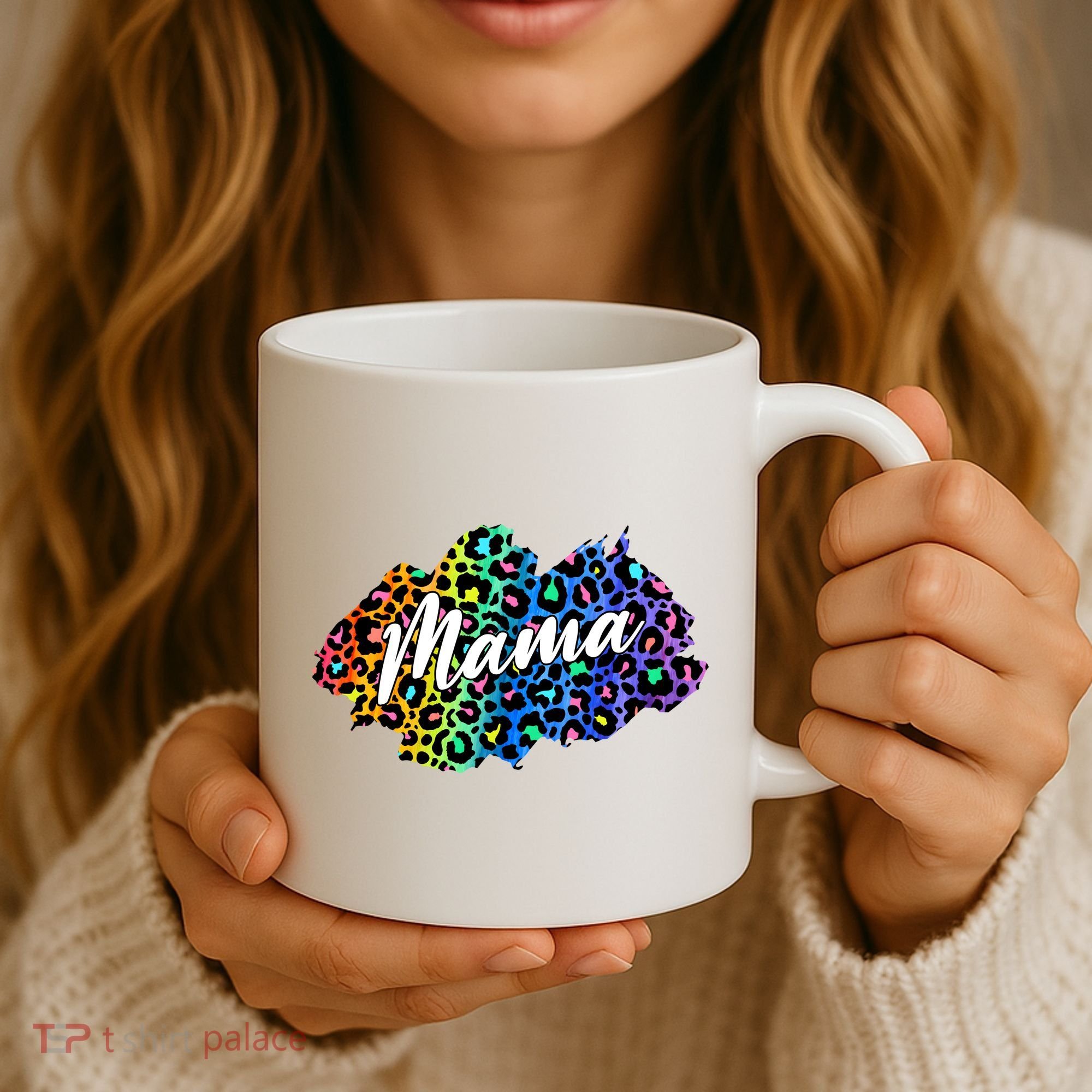 Mama Neon Leopard Print Cute Gift Coffee Mug