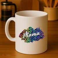 Mama Neon Leopard Print Cute Gift Coffee Mug thumb 4