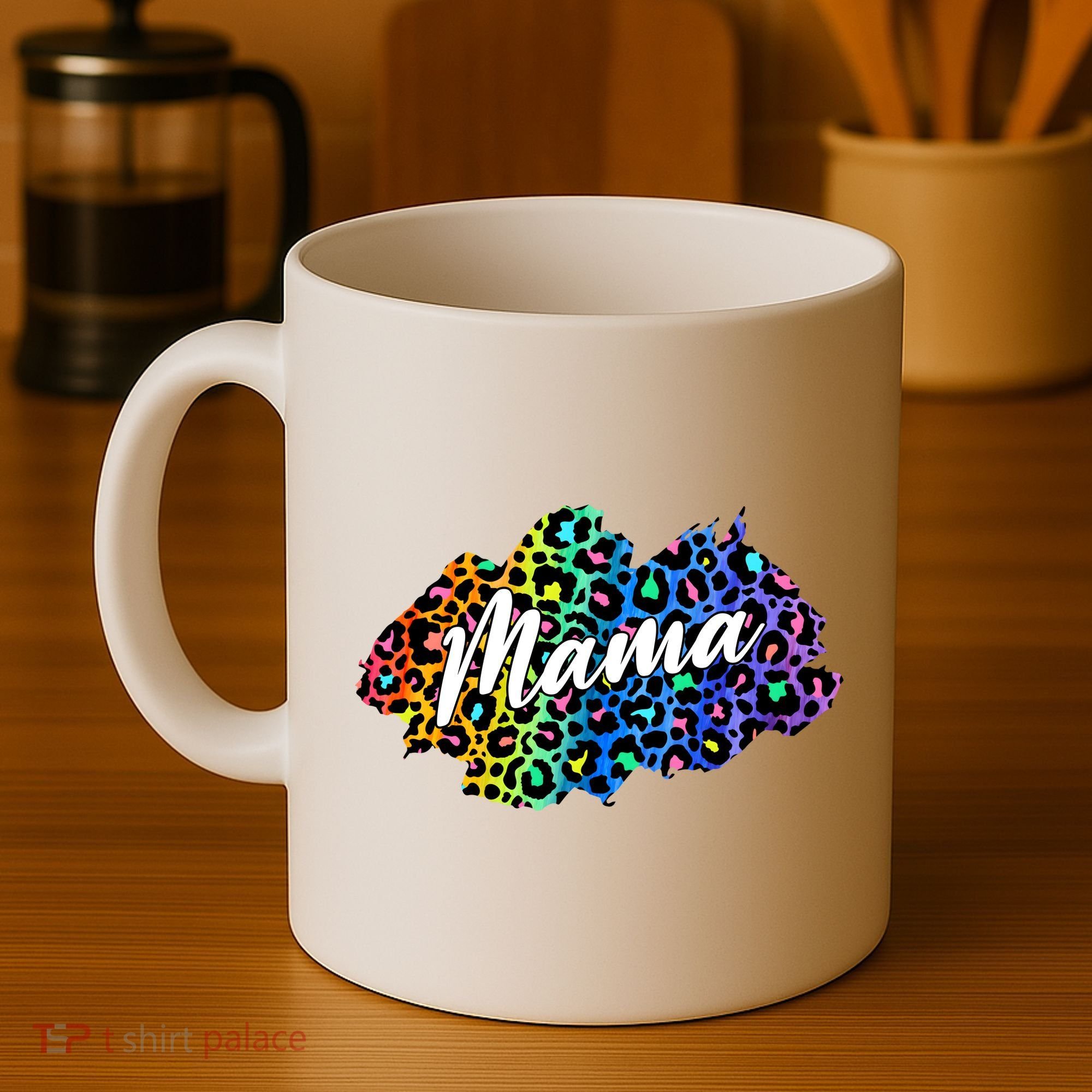 Mama Neon Leopard Print Cute Gift Coffee Mug