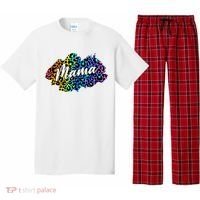 Mama Neon Leopard Print Cute Gift Pajama Set thumb 0