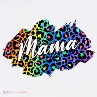 Mama Neon Leopard Print Cute Gift Pajama Set thumb 2