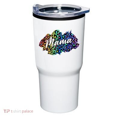 Mama Neon Leopard Print Cute Gift Tumbler