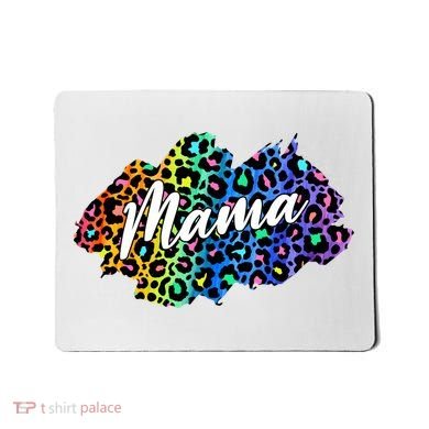 Mama Neon Leopard Print Cute Gift Mousepad