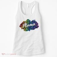 Mama Neon Leopard Print Cute Gift Women's Tank Top thumb 0