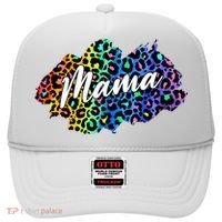 Mama Neon Leopard Print Cute Gift Hat thumb 0