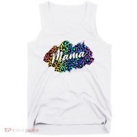 Mama Neon Leopard Print Cute Gift Tank Top thumb 0