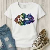 Mama Neon Leopard Print Cute Gift Women's T-Shirt thumb 3