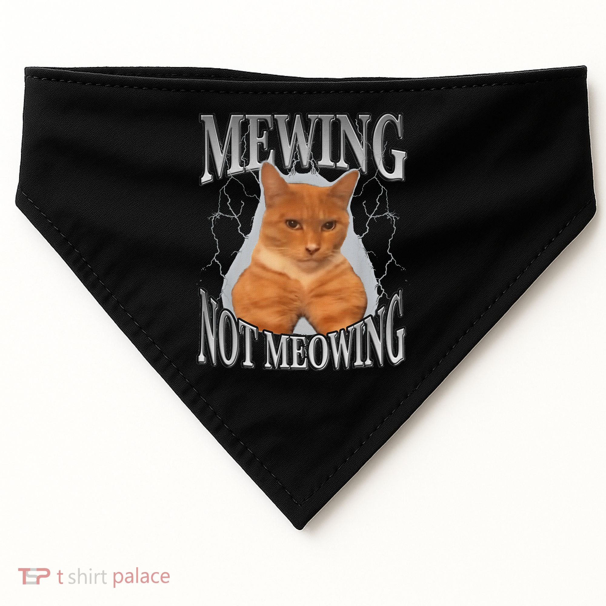Mewing Not Meowing USA-Made Doggie Bandana