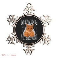 Mewing Not Meowing Ornament thumb 0