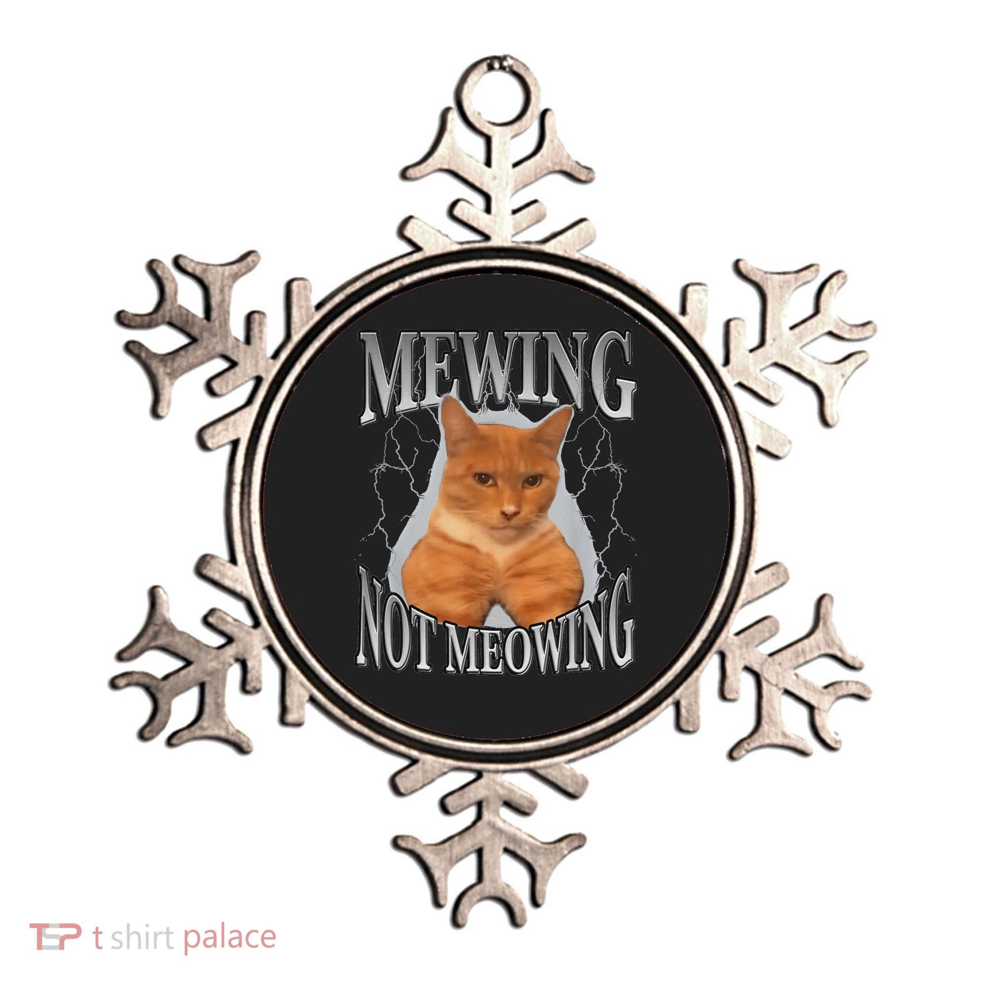 Mewing Not Meowing Ornament