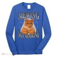 Mewing Not Meowing Long Sleeve Shirt thumb 0