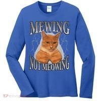 Mewing Not Meowing Women's Long Sleeve Shirt thumb 0
