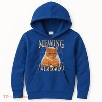 Mewing Not Meowing Kids Hoodie thumb 0