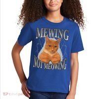 Mewing Not Meowing Kids T-Shirt thumb 2