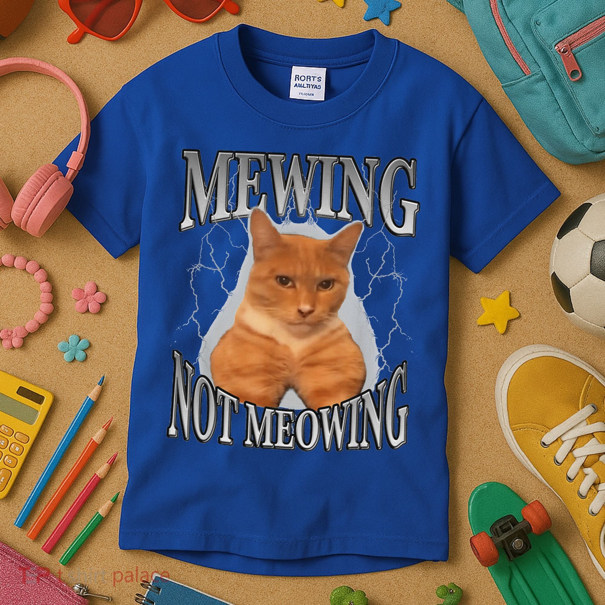 Mewing Not Meowing Kids T-Shirt