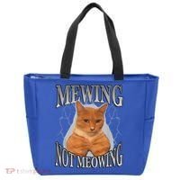 Mewing Not Meowing Tote Bag thumb 0