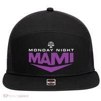 Monday Night Mami 7 Panel Mesh Trucker Snapback Hat thumb 0
