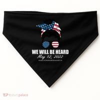 Million Nurse March We Will Be Heard Messy Bun USA USA-Made Doggie Bandana thumb 0