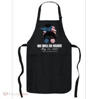 Million Nurse March We Will Be Heard Messy Bun USA Apron thumb 0