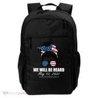 Million Nurse March We Will Be Heard Messy Bun USA Backpack thumb 0