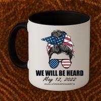 Million Nurse March We Will Be Heard Messy Bun USA Coffee Mug thumb 2