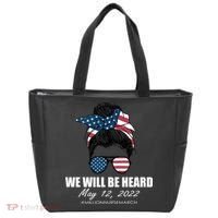 Million Nurse March We Will Be Heard Messy Bun USA Tote Bag thumb 0