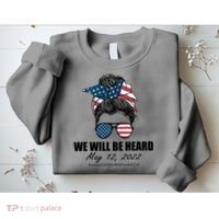 Million Nurse March We Will Be Heard Messy Bun USA Sweatshirt thumb 2