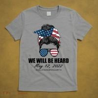 Million Nurse March We Will Be Heard Messy Bun USA T-Shirt thumb 5