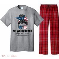 Million Nurse March We Will Be Heard Messy Bun USA Pajama Set thumb 0