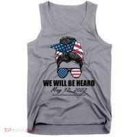 Million Nurse March We Will Be Heard Messy Bun USA Tank Top thumb 0