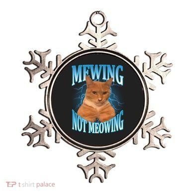 Mewing Not Meowing Funny Cat Meme Ornament