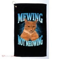Mewing Not Meowing Funny Cat Meme Golf Towel thumb 0