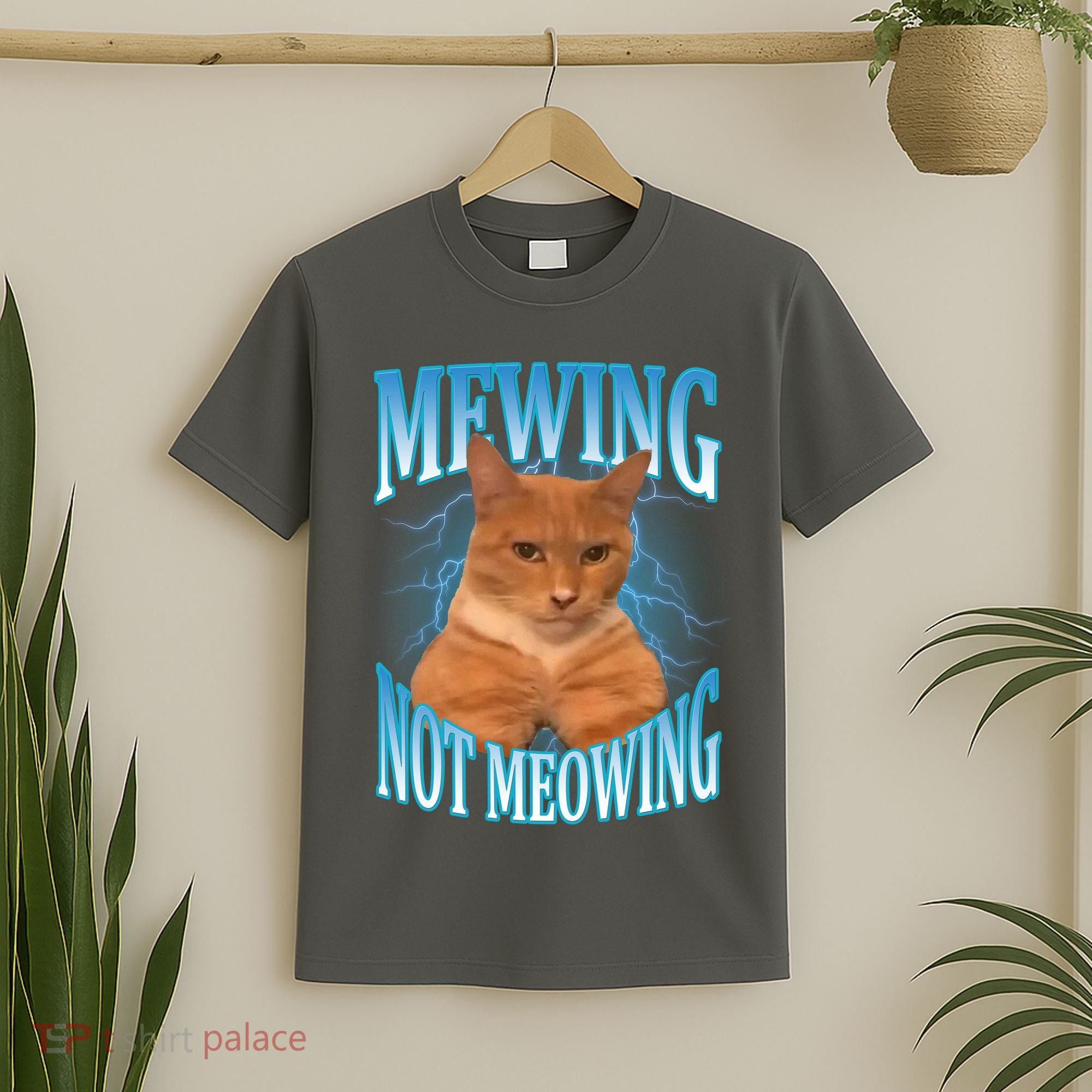 Mewing Not Meowing Funny Cat Meme T-Shirt