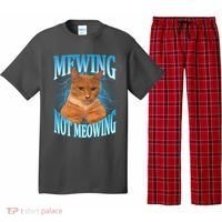 Mewing Not Meowing Funny Cat Meme Pajama Set thumb 0