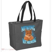 Mewing Not Meowing Funny Cat Meme Tote Bag thumb 2
