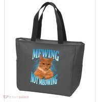 Mewing Not Meowing Funny Cat Meme Tote Bag thumb 3