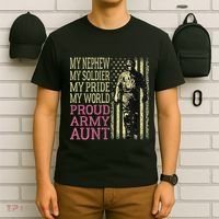 My Nephew My Soldier Hero Proud Army Aunt Military Auntie T-Shirt thumb 6