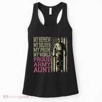 My Nephew My Soldier Hero Proud Army Aunt Military Auntie Women's Tank Top thumb 0